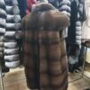 Mink vests (brown, black, sapphire, silver, palomino). Models are straight, transverse, with a stand-up collar, English collar or with a hood.