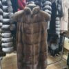 Mink vests (brown, black, sapphire, silver, palomino). Models are straight, transverse, with a stand-up collar, English collar or with a hood.