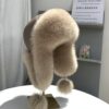 Women’s Fox Fur Bomber Hat with Ear Protection -108983124037423284